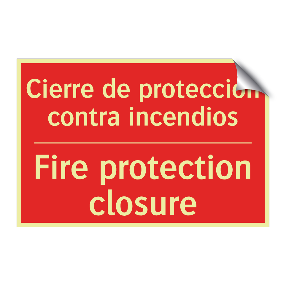 Cierre de protección contra /.../ - Fire protection closure
