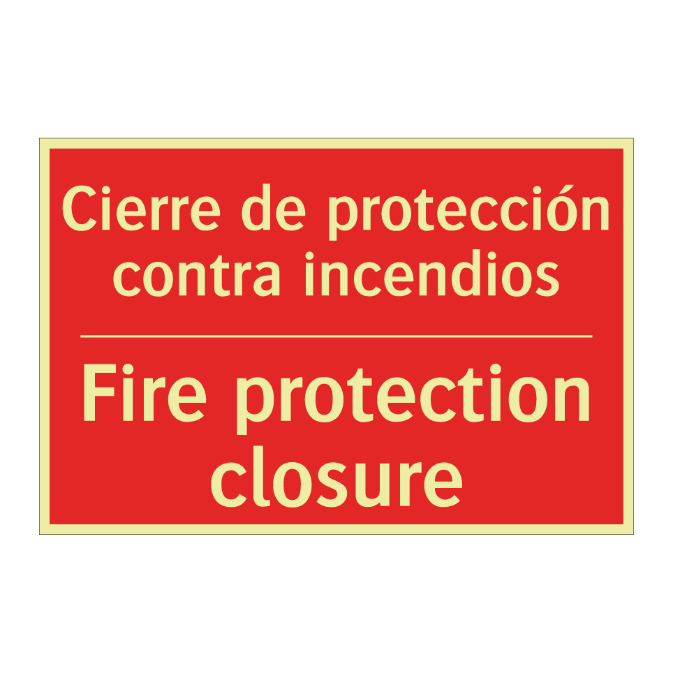 Cierre de protección contra /.../ - Fire protection closure