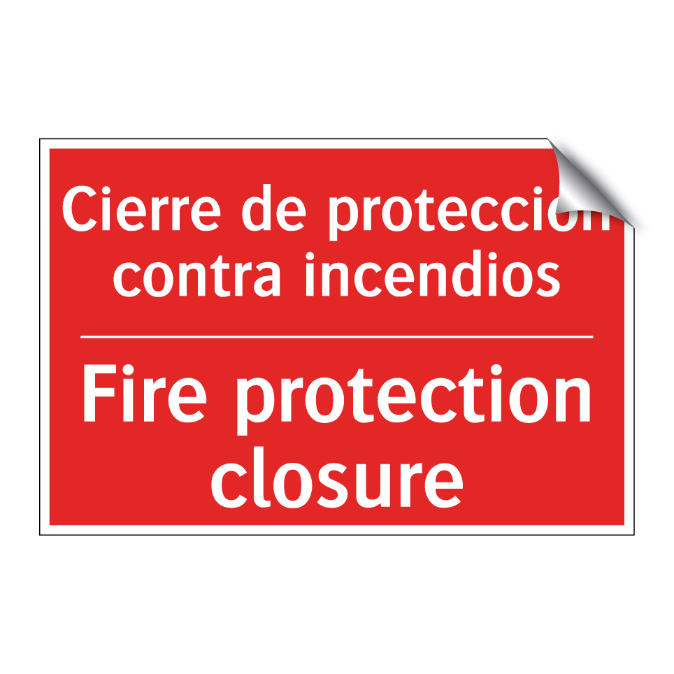 Cierre de protección contra /.../ - Fire protection closure