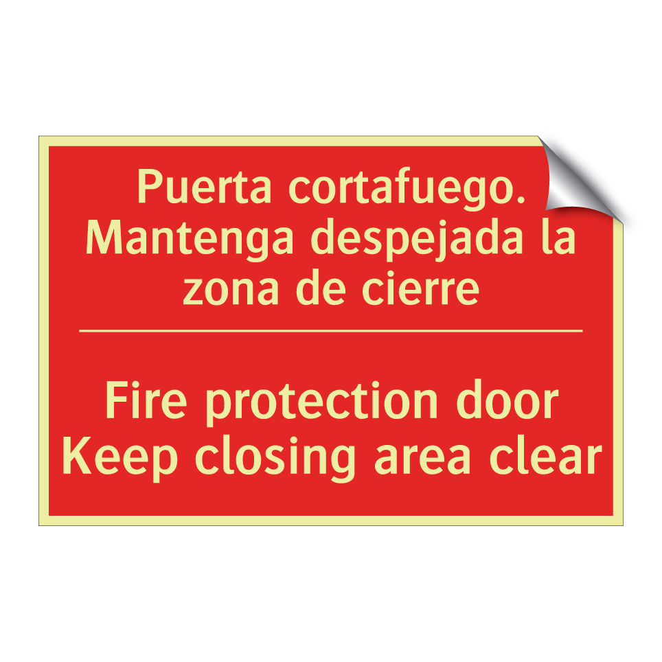 Puerta cortafuego. Mantenga /.../ - Fire protection door Keep /.../