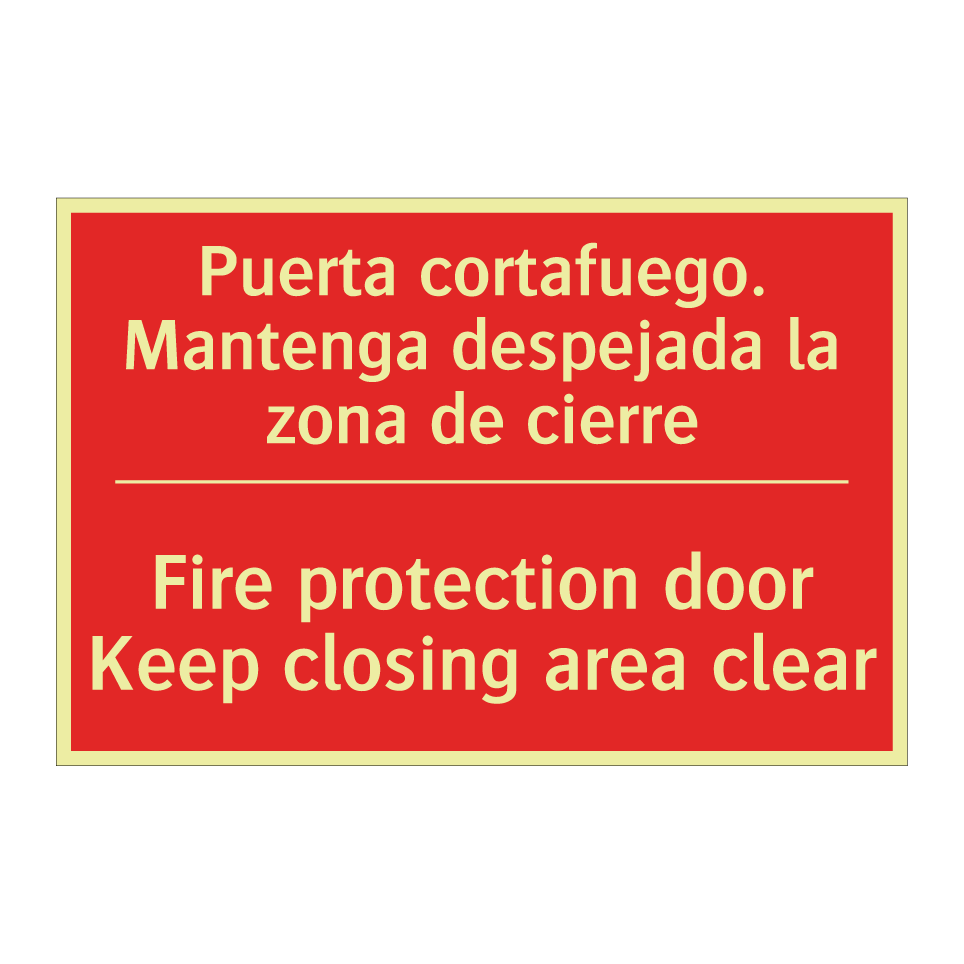 Puerta cortafuego. Mantenga /.../ - Fire protection door Keep /.../
