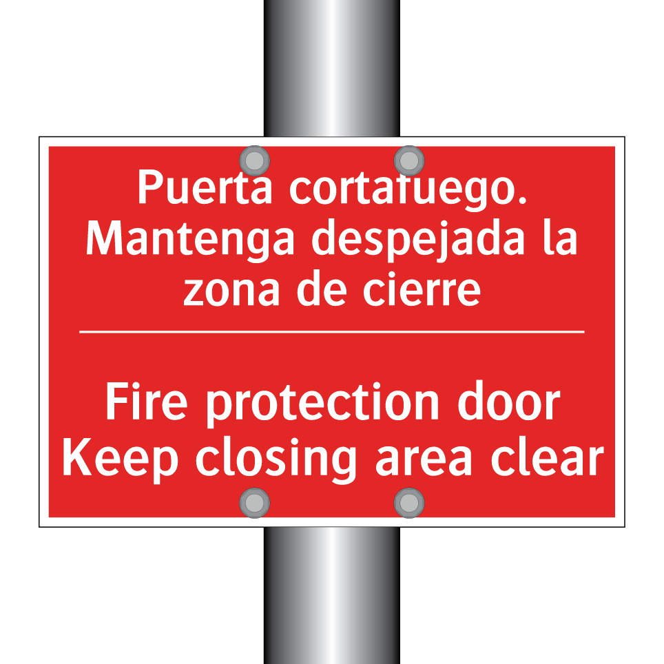 Puerta cortafuego. Mantenga /.../ - Fire protection door Keep /.../