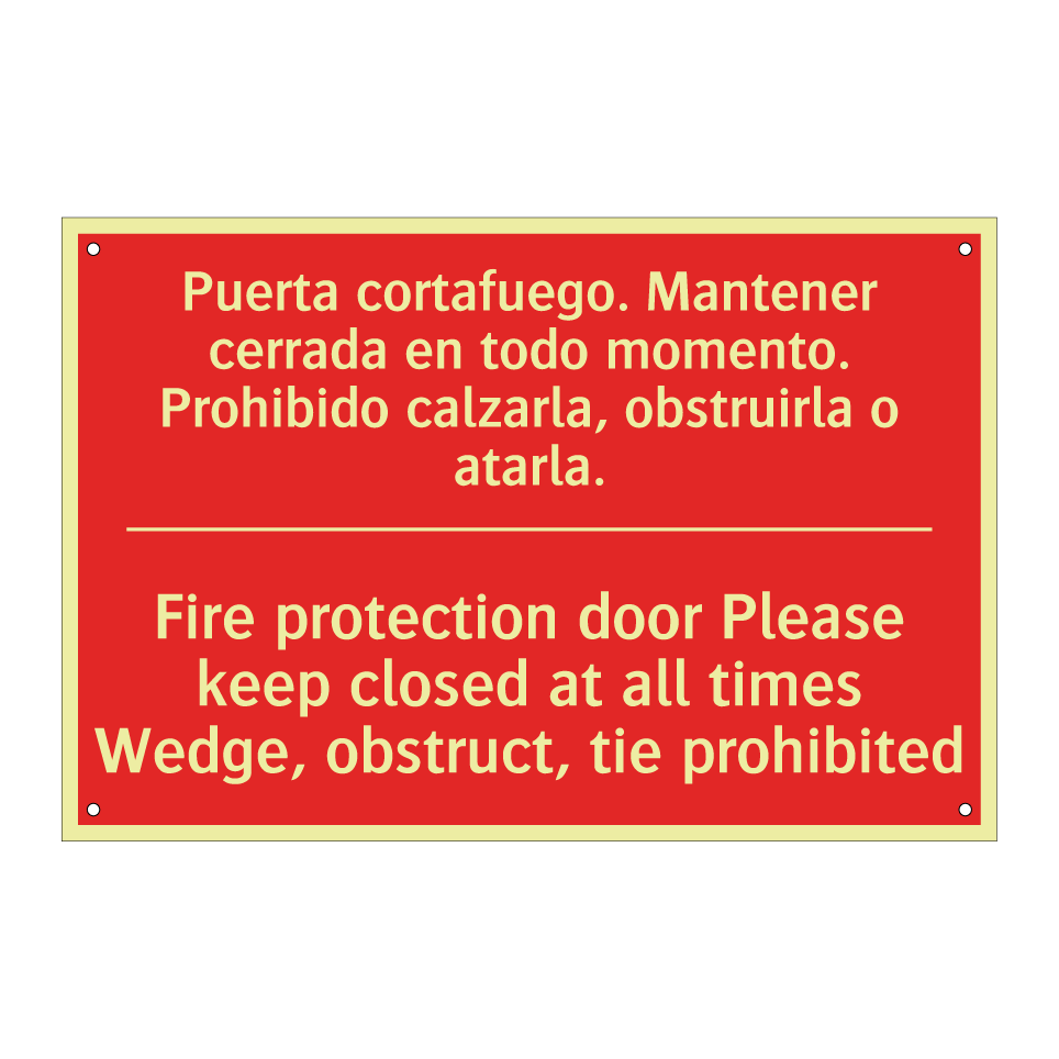 Puerta cortafuego. Mantener /.../ - Fire protection door Please /.../