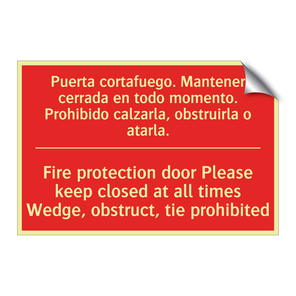 Puerta cortafuego. Mantener /.../ - Fire protection door Please /.../