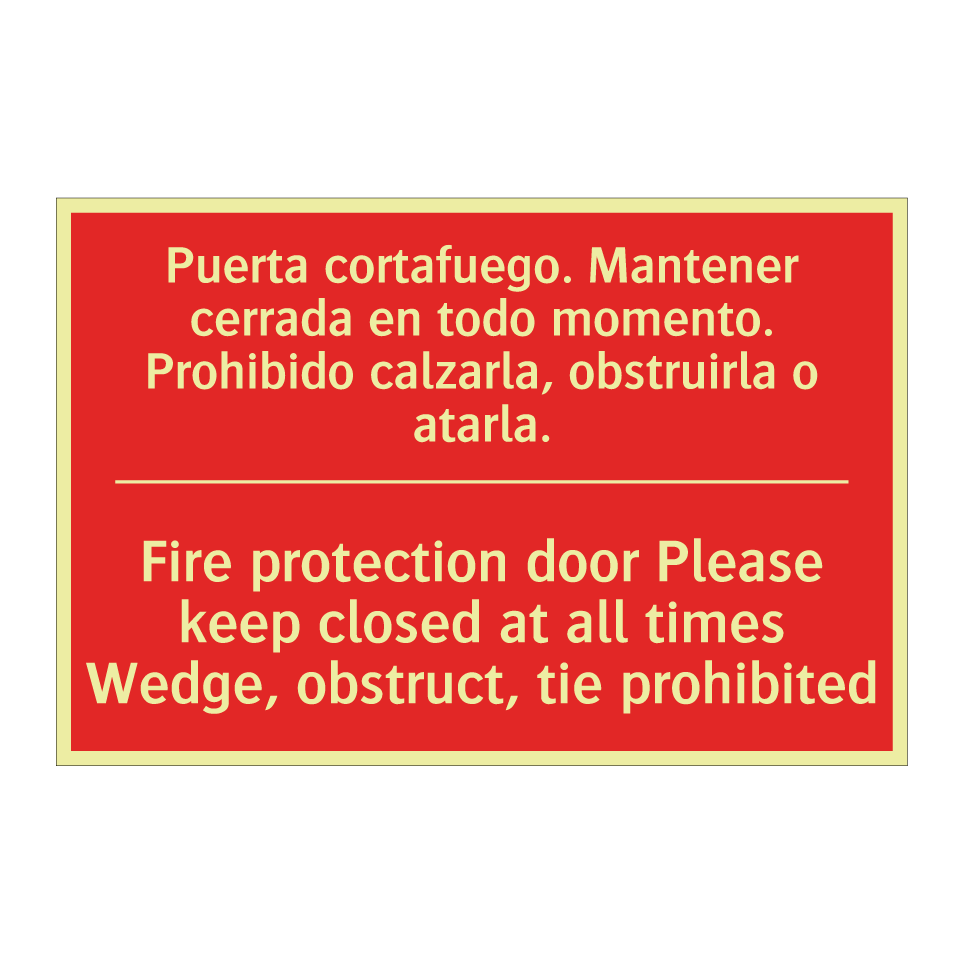 Puerta cortafuego. Mantener /.../ - Fire protection door Please /.../