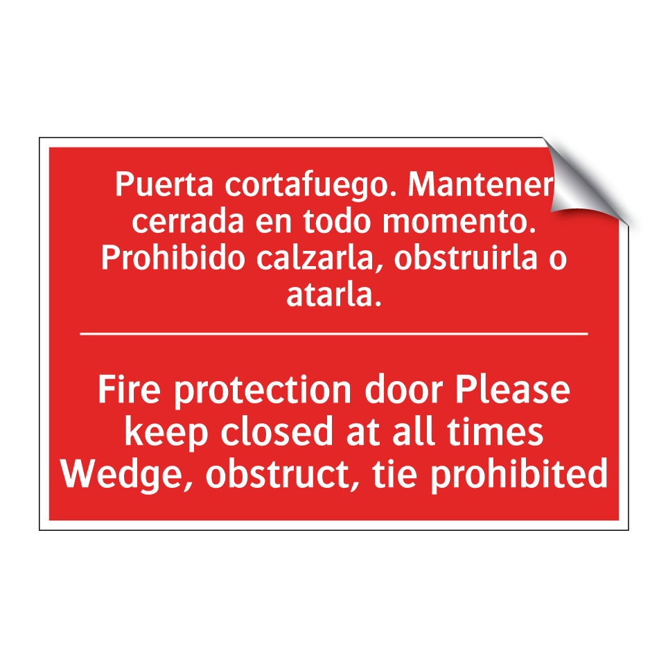 Puerta cortafuego. Mantener /.../ - Fire protection door Please /.../
