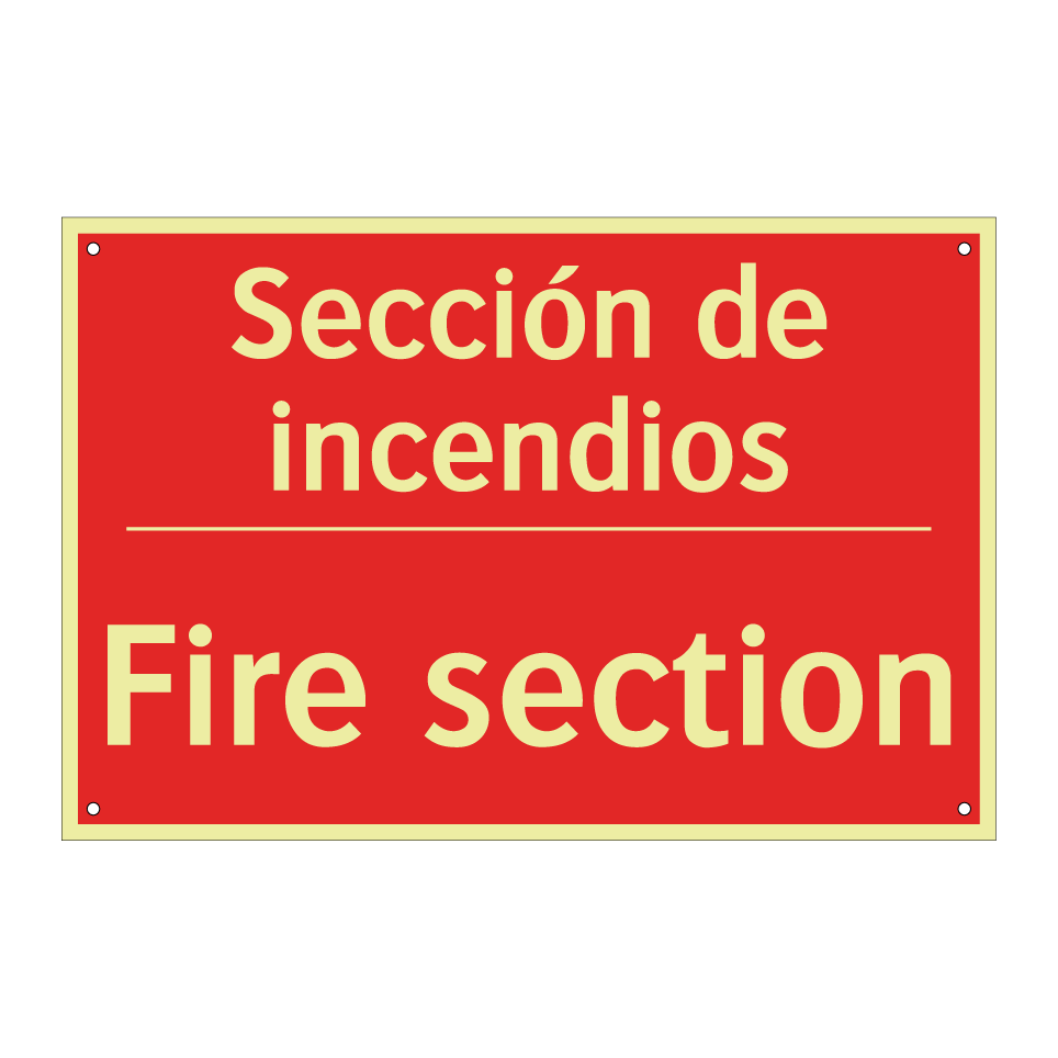 Sección de incendios - Fire section