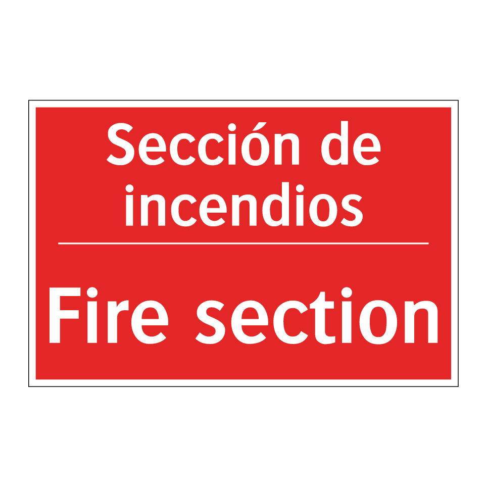 Sección de incendios - Fire section