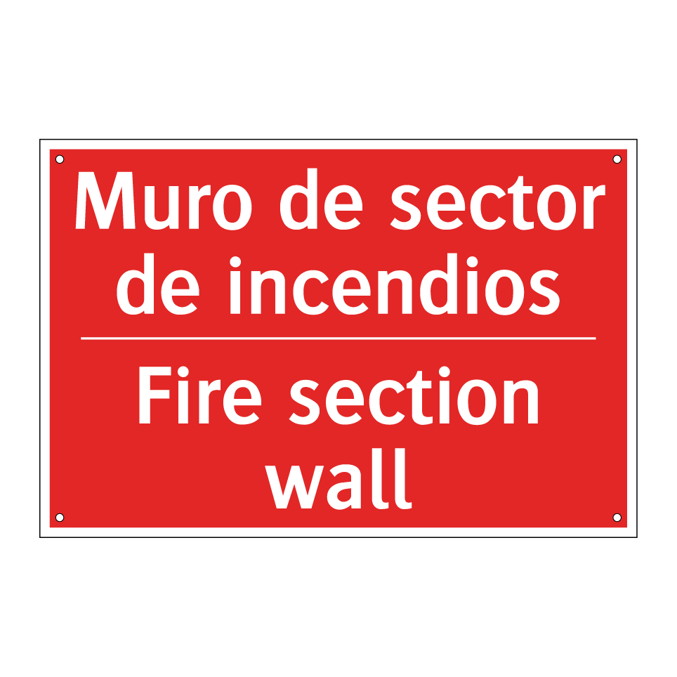 Muro de sector de incendios - Fire section wall