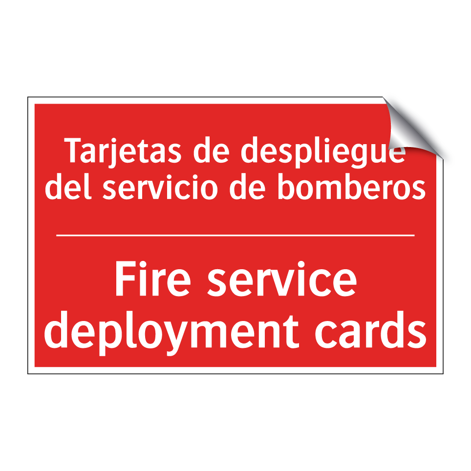 Tarjetas de despliegue del /.../ - Fire service deployment cards