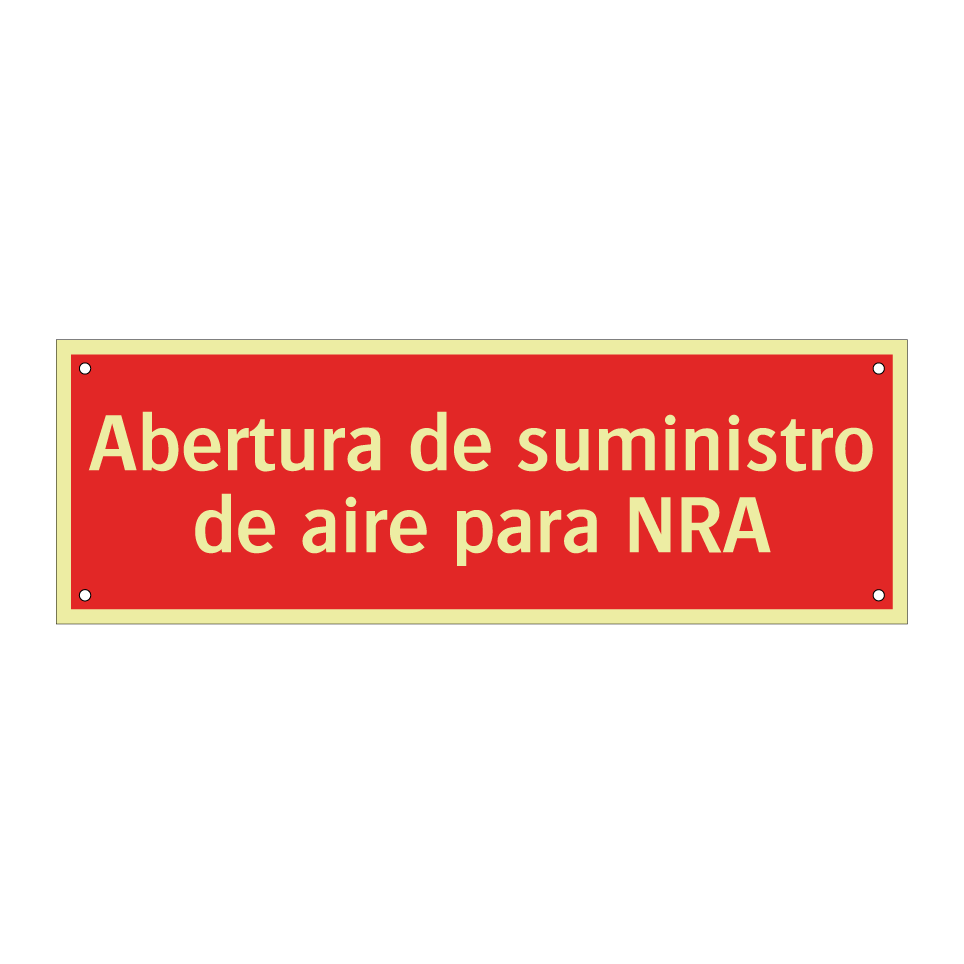 Abertura de suministro de aire para NRA