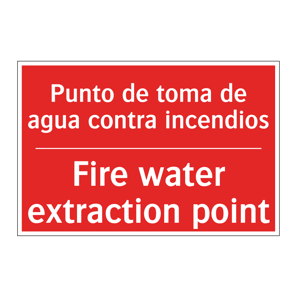 Punto de toma de agua contra /.../ - Fire water extraction point