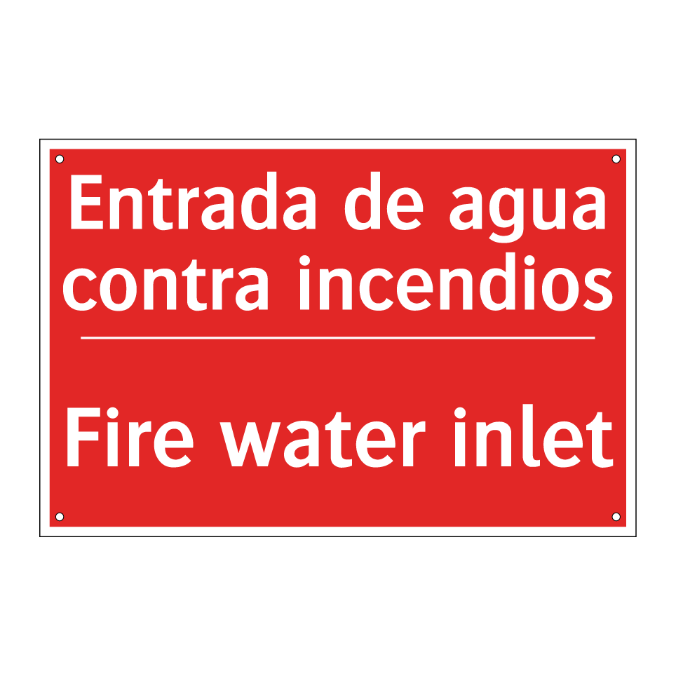 Entrada de agua contra /.../ - Fire water inlet