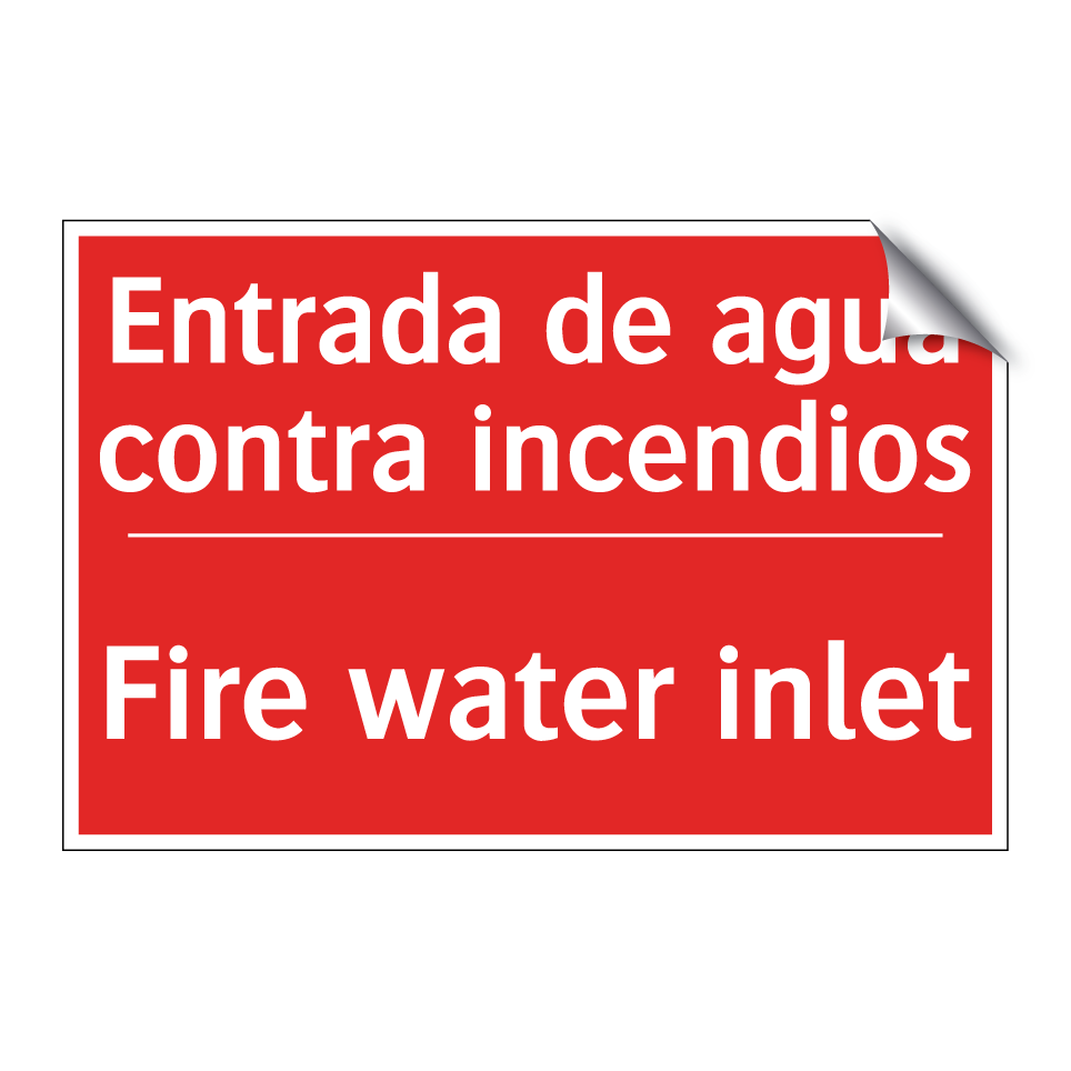 Entrada de agua contra /.../ - Fire water inlet