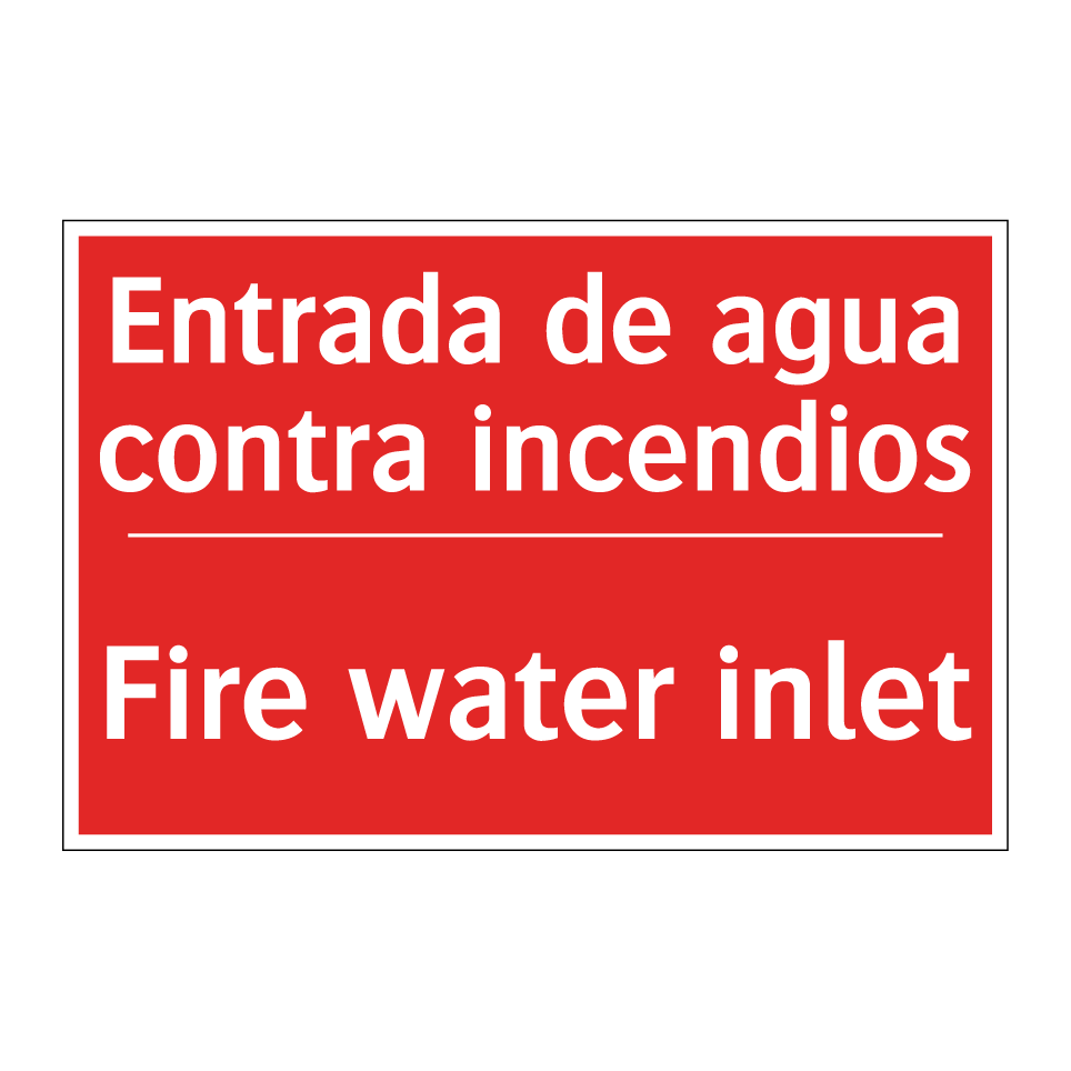 Entrada de agua contra /.../ - Fire water inlet