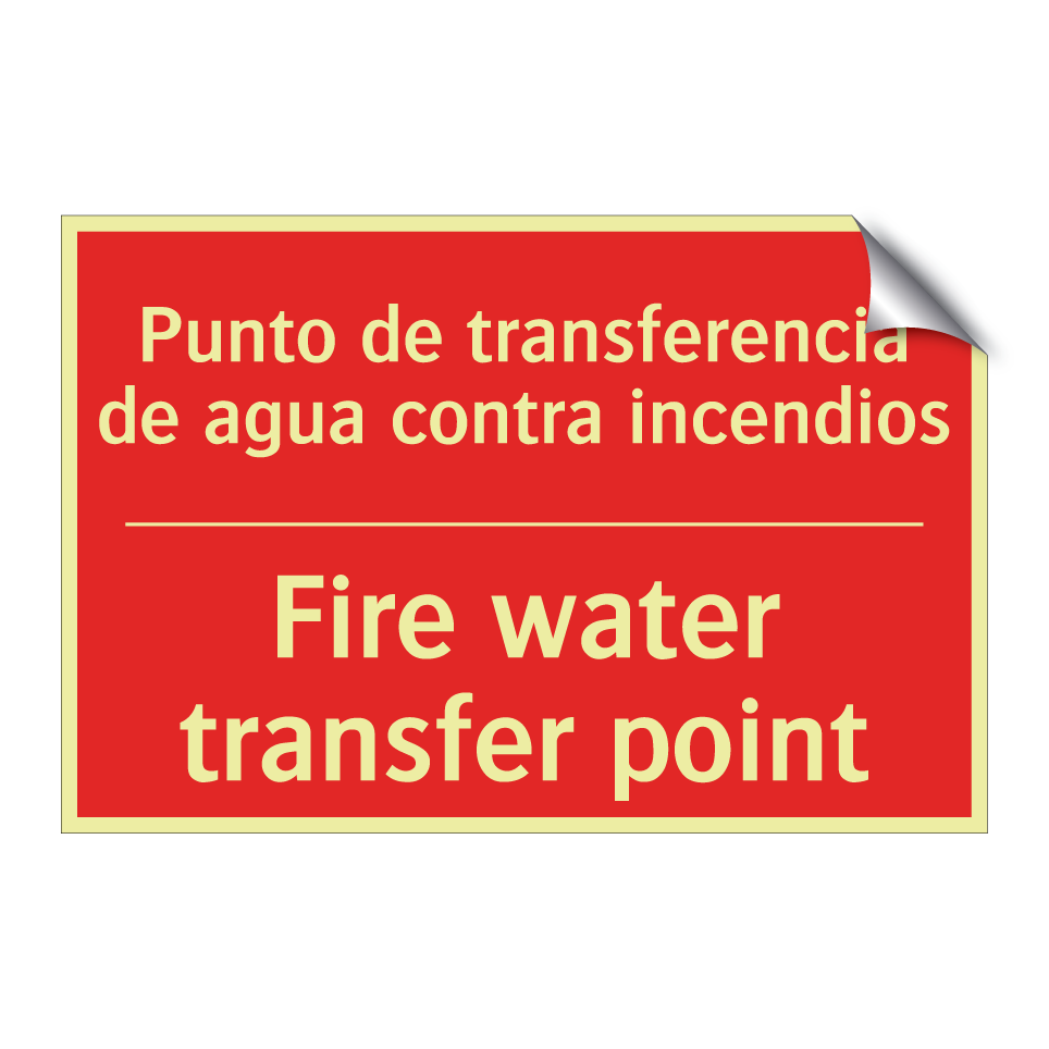 Punto de transferencia de /.../ - Fire water transfer point