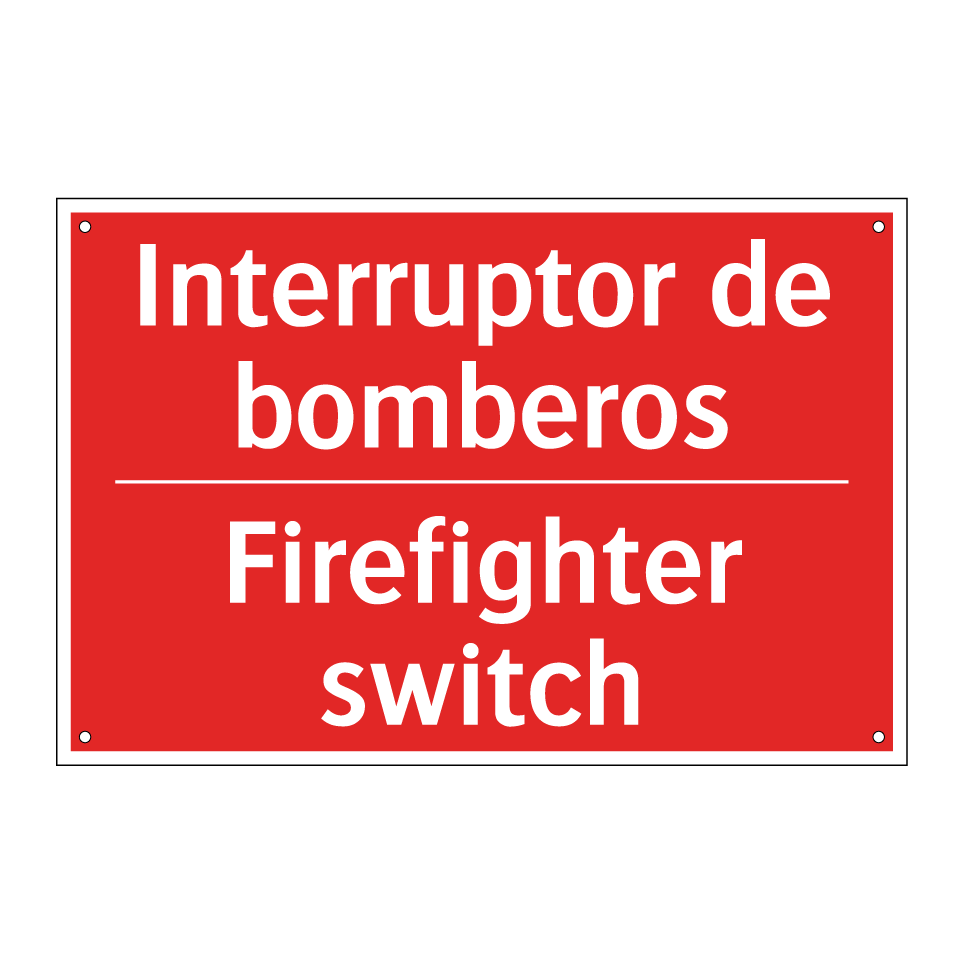 Interruptor de bomberos - Firefighter switch