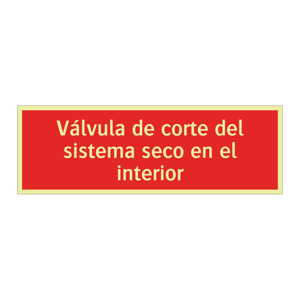 Válvula de corte del sistema seco en el interior
