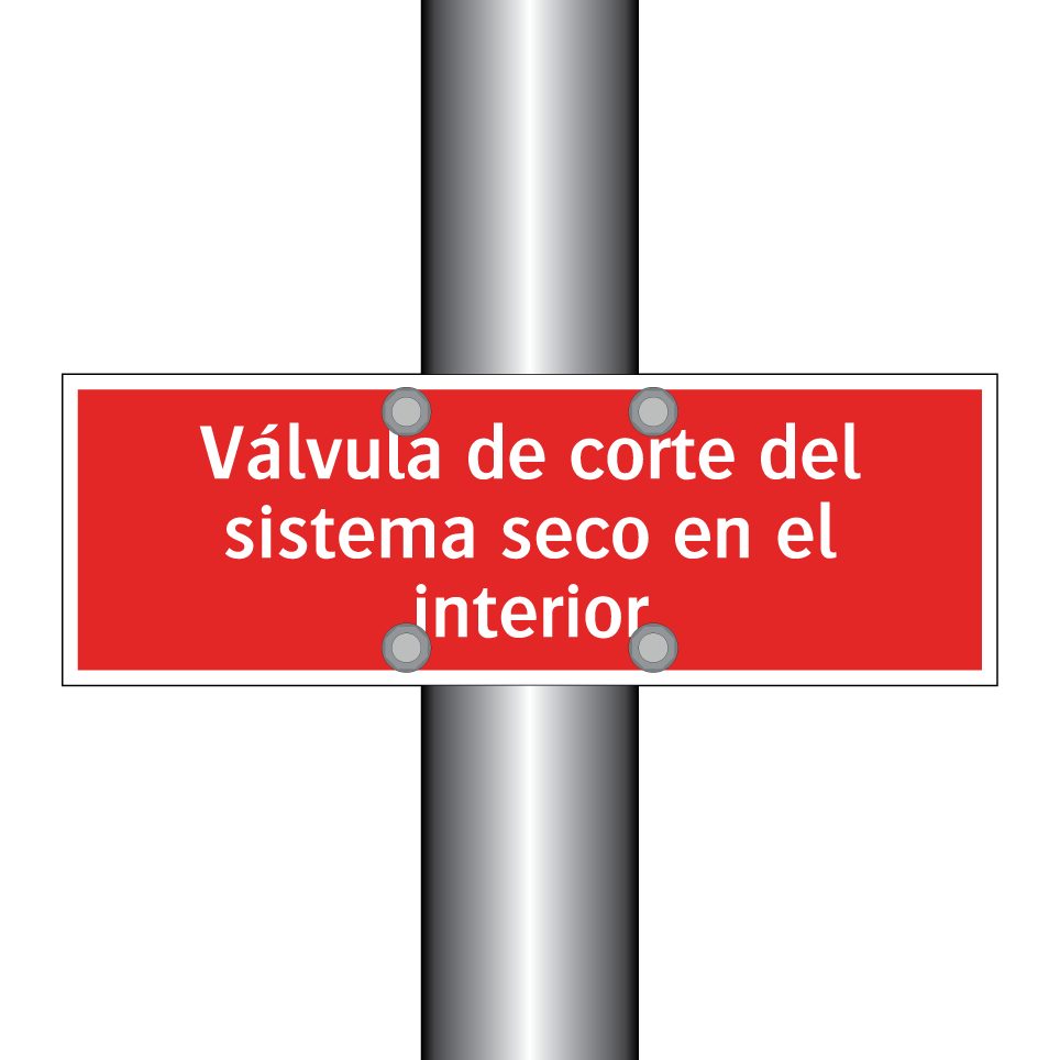 Válvula de corte del sistema seco en el interior