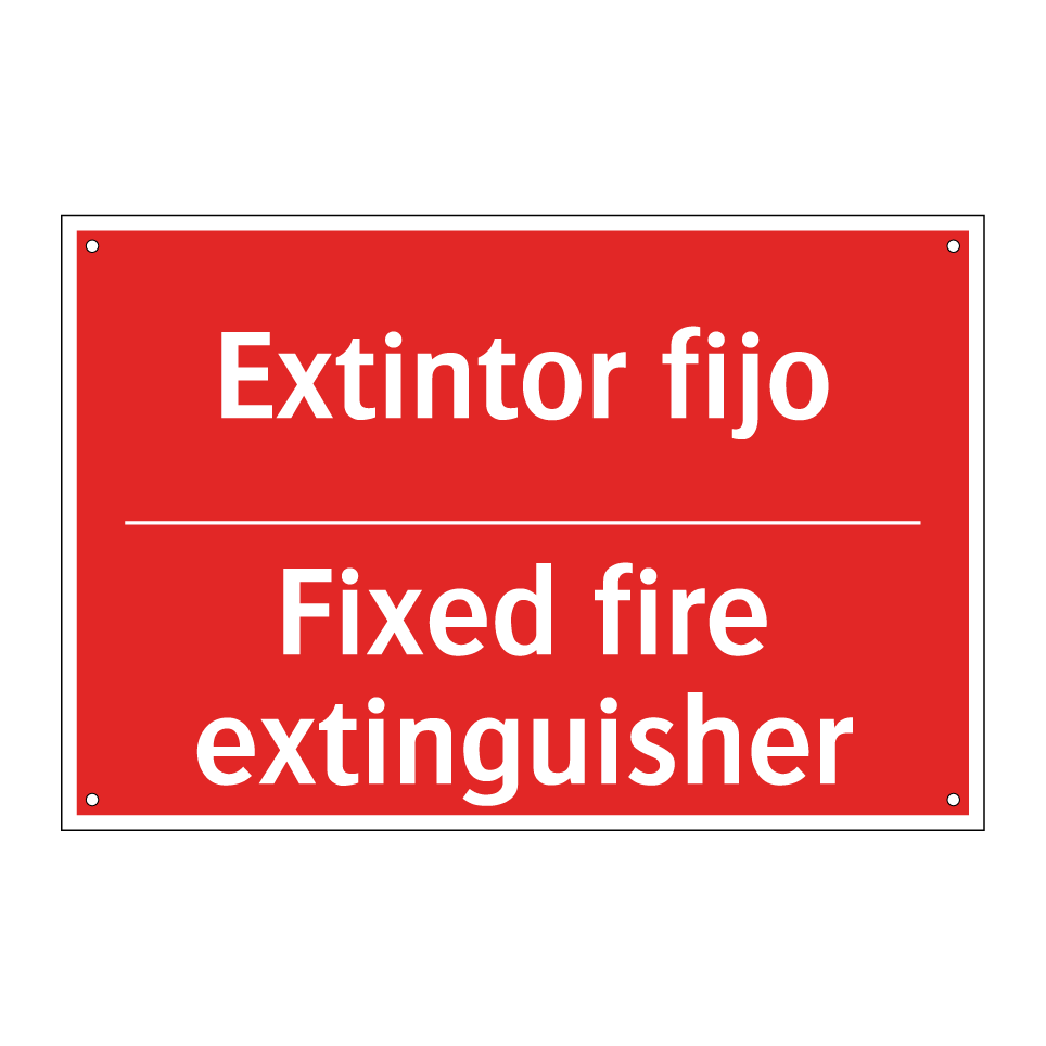 Extintor fijo - Fixed fire extinguisher