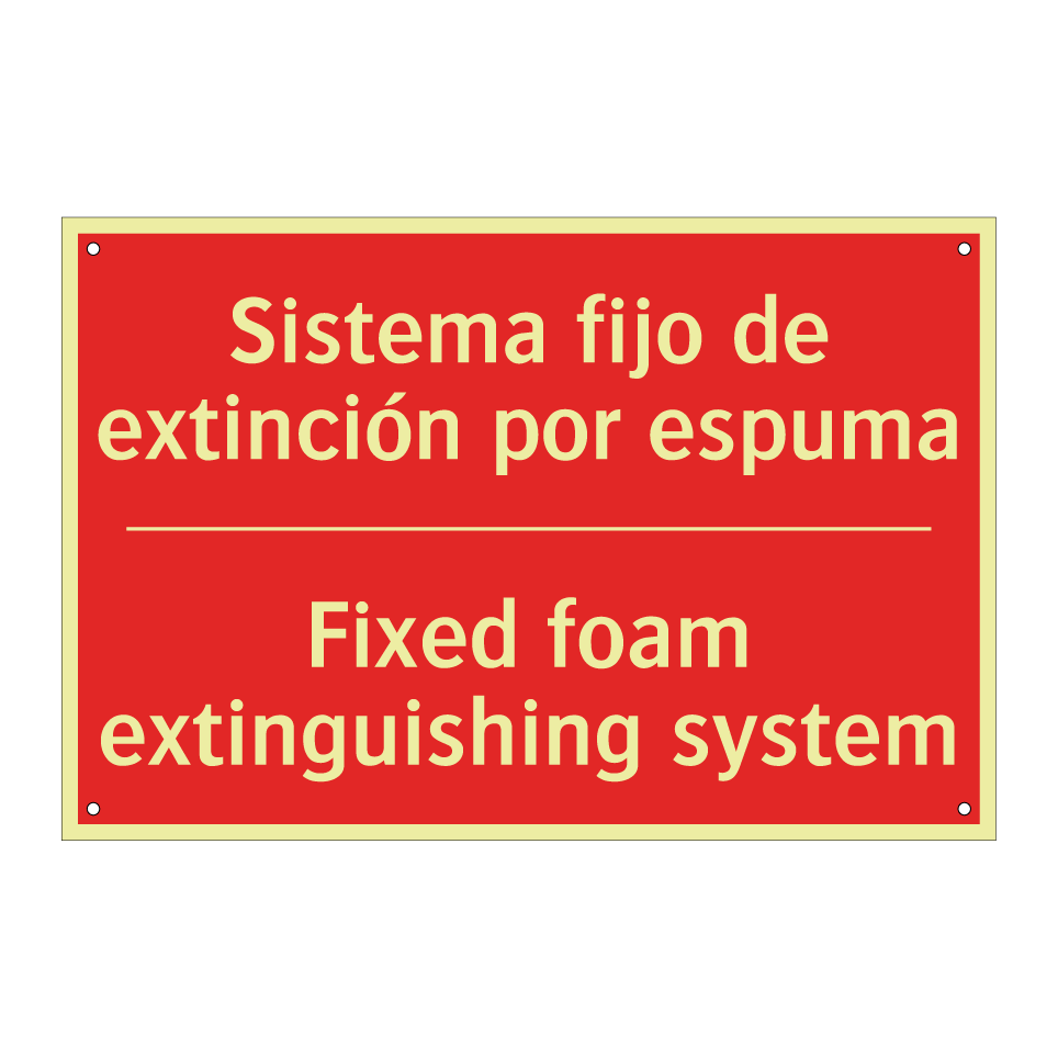 Sistema fijo de extinción por /.../ - Fixed foam extinguishing /.../