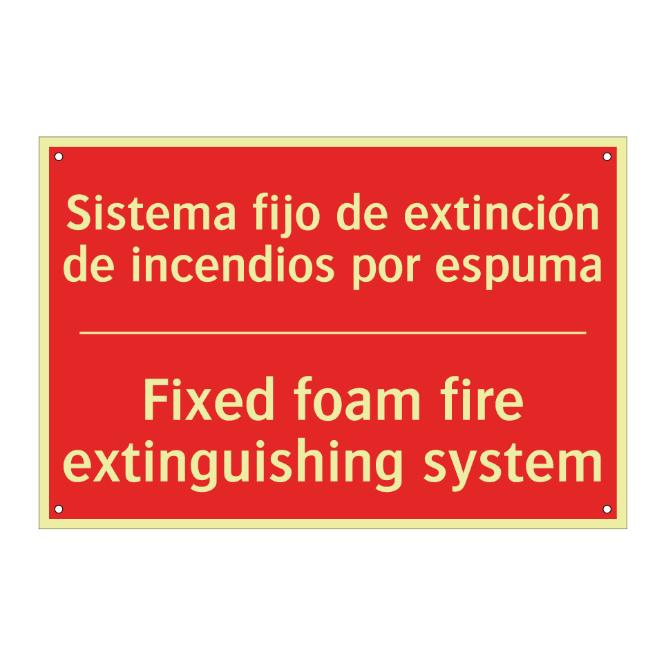 Sistema fijo de extinción de /.../ - Fixed foam fire extinguishing /.../