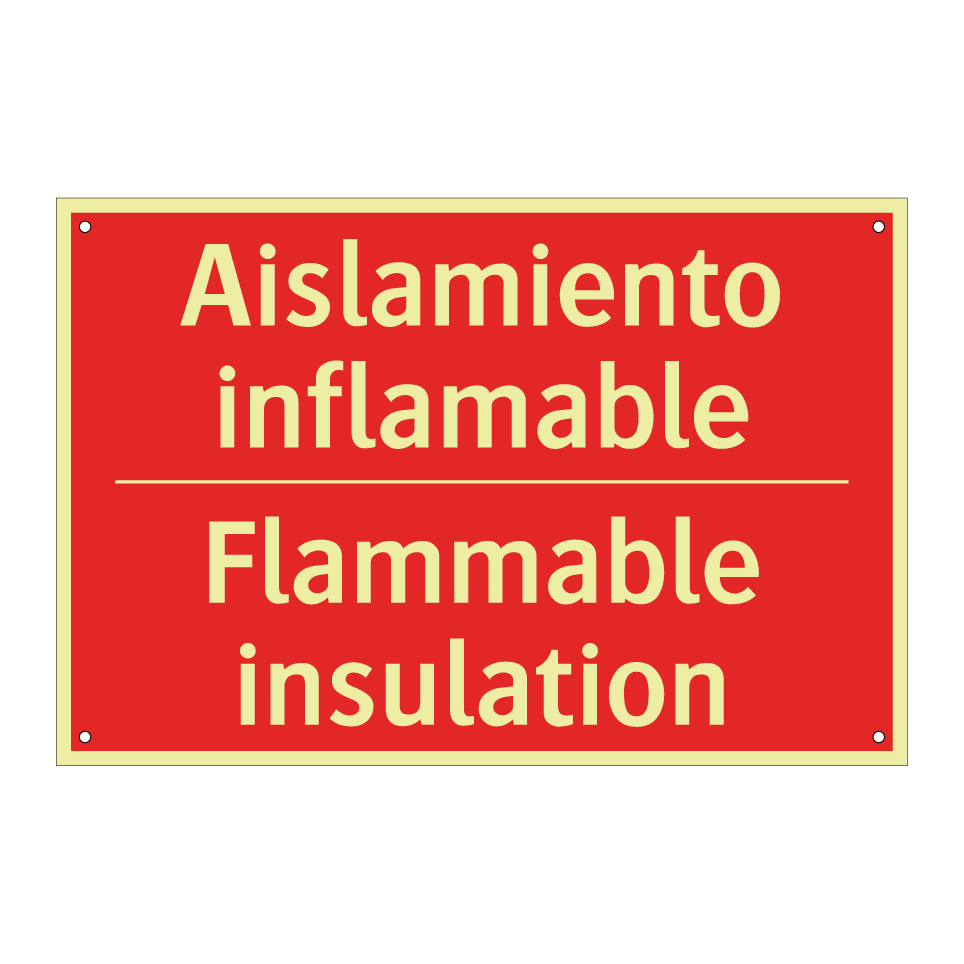 Aislamiento inflamable - Flammable insulation