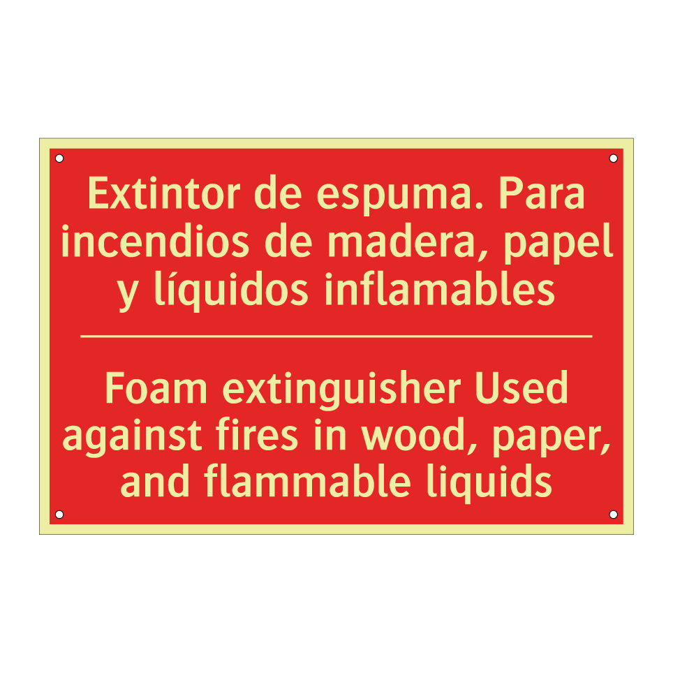 Extintor de espuma. Para /.../ - Foam extinguisher Used /.../