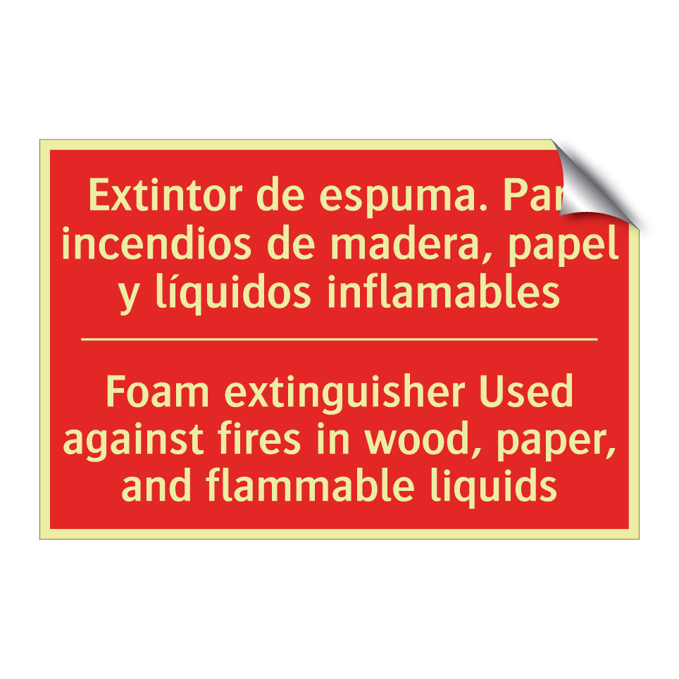 Extintor de espuma. Para /.../ - Foam extinguisher Used /.../