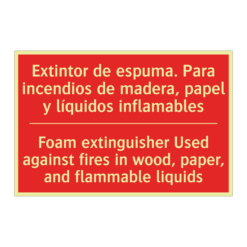 Extintor de espuma. Para /.../ - Foam extinguisher Used /.../
