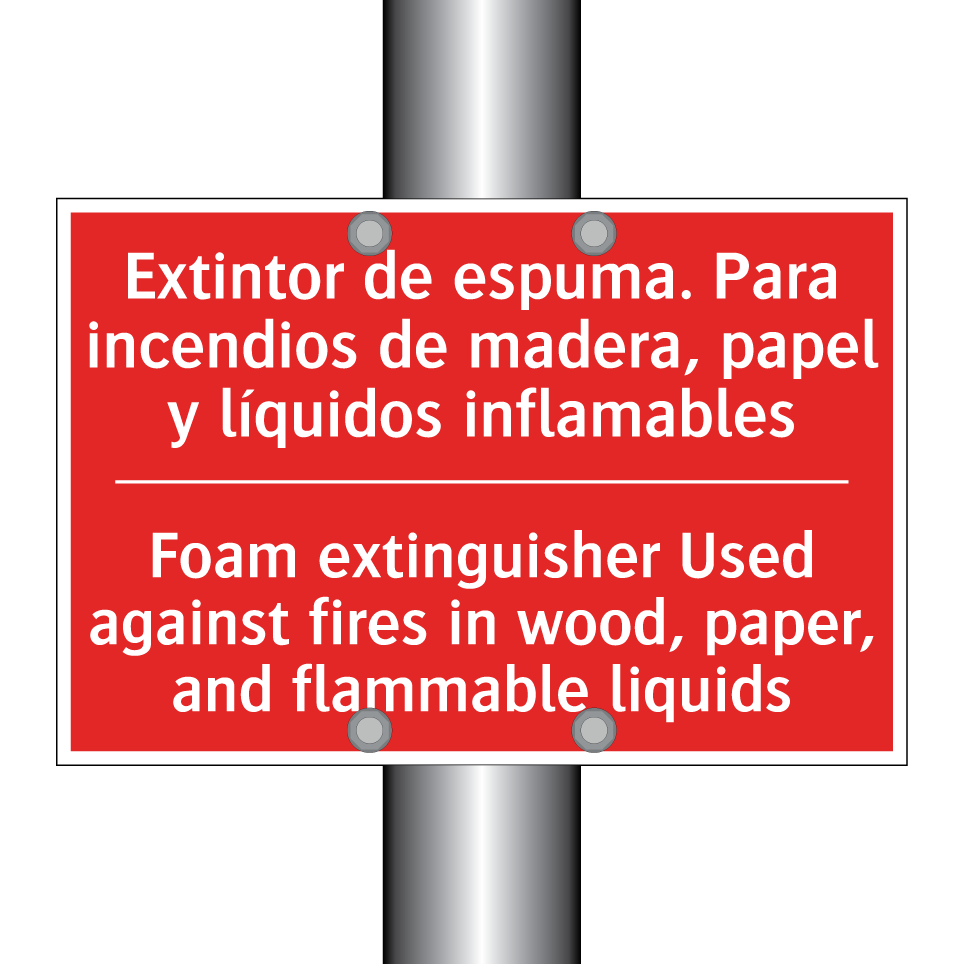 Extintor de espuma. Para /.../ - Foam extinguisher Used /.../