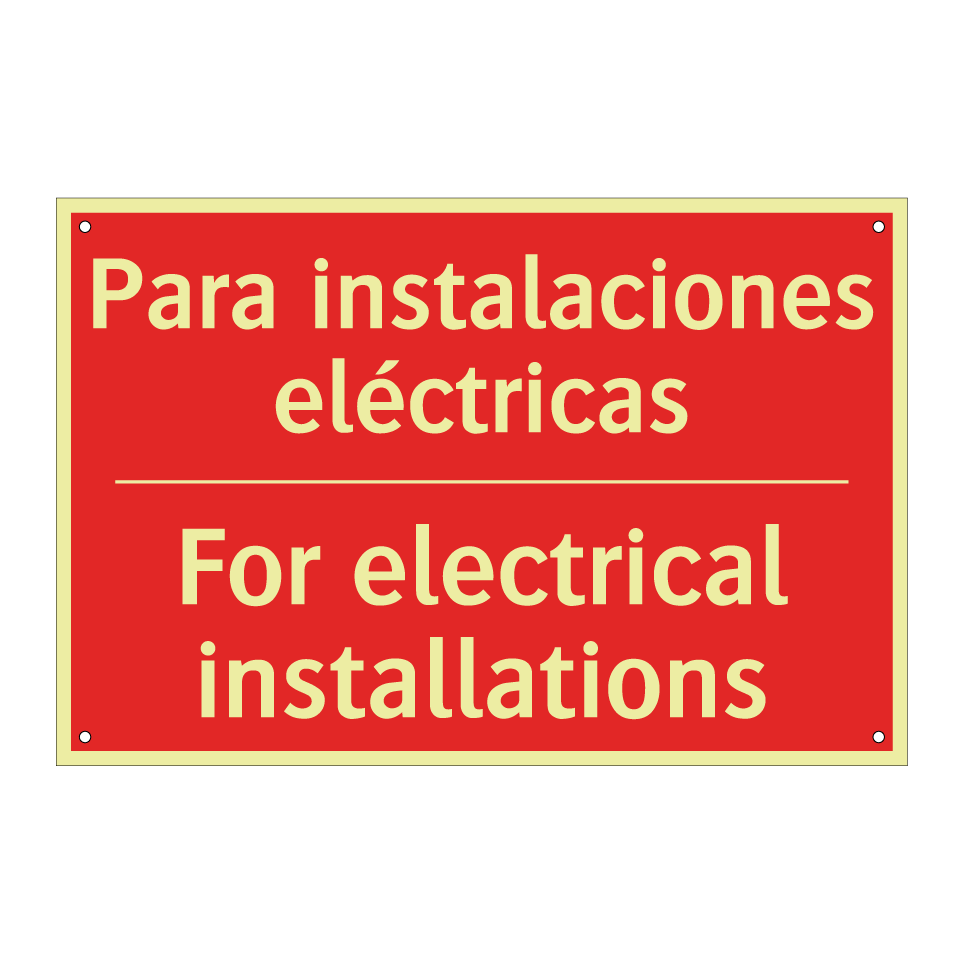 Para instalaciones eléctricas - For electrical installations