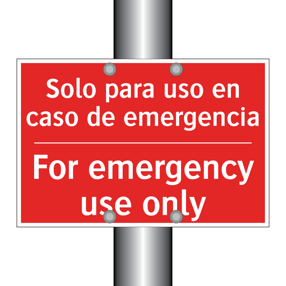 Solo para uso en caso de /.../ - For emergency use only