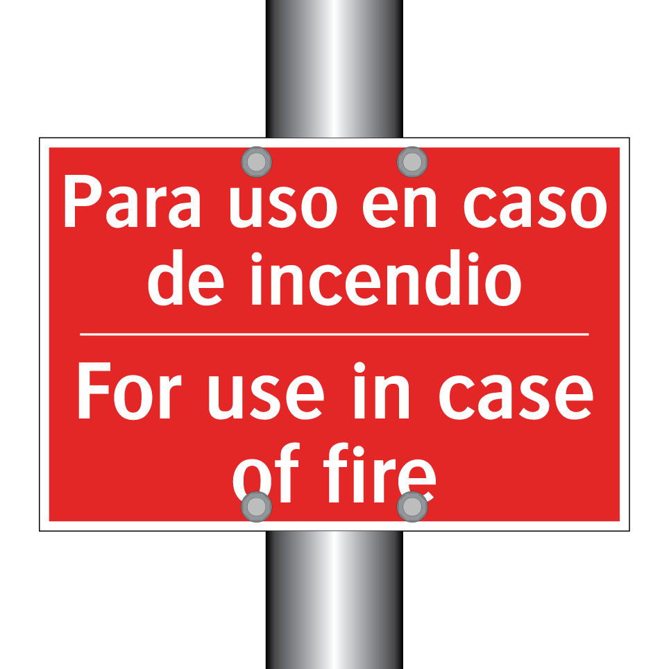 Para uso en caso de incendio - For use in case of fire