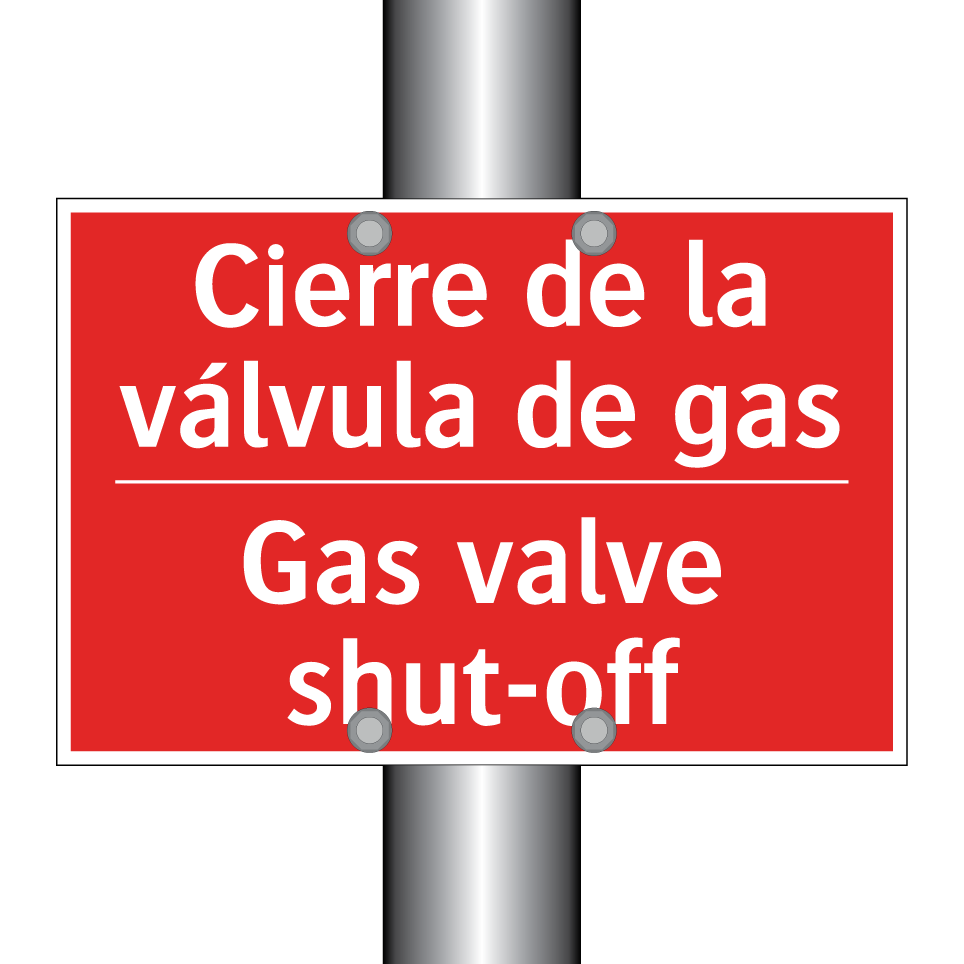 Cierre de la válvula de gas - Gas valve shut-off