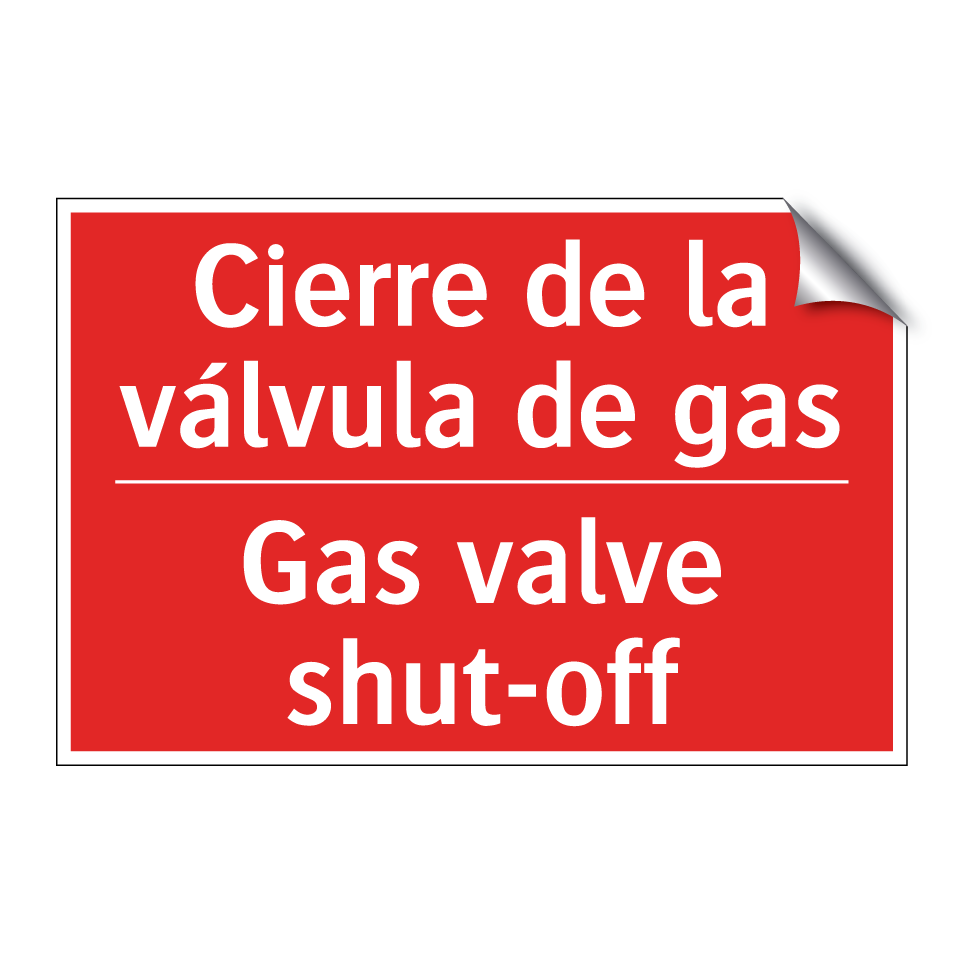 Cierre de la válvula de gas - Gas valve shut-off