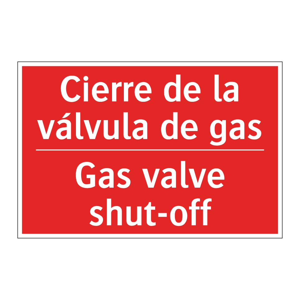 Cierre de la válvula de gas - Gas valve shut-off