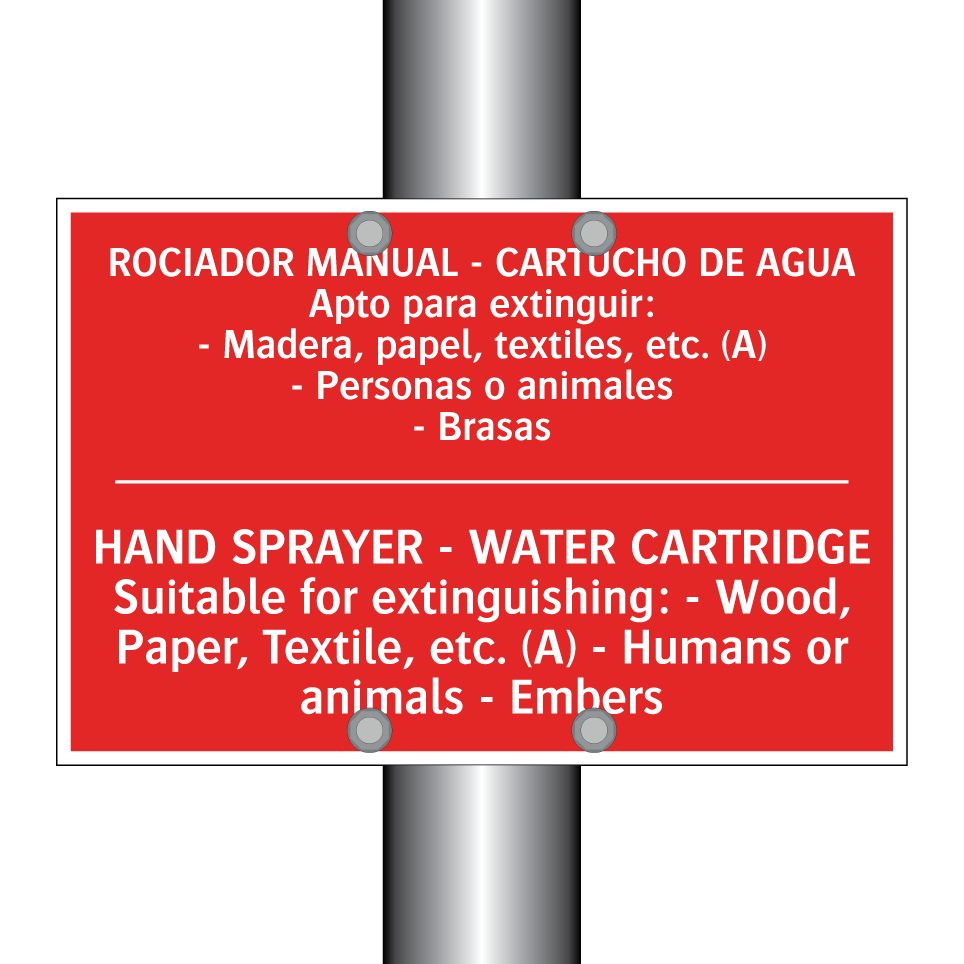 ROCIADOR MANUAL - CARTUCHO DE /.../ - HAND SPRAYER - WATER /.../