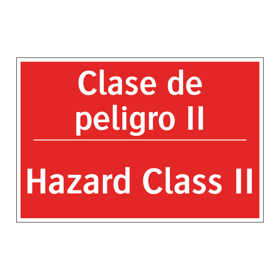Clase de peligro II - Hazard Class II