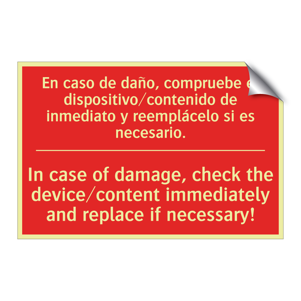 En caso de daño, compruebe el /.../ - In case of damage, check the /.../