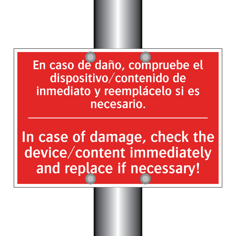 En caso de daño, compruebe el /.../ - In case of damage, check the /.../