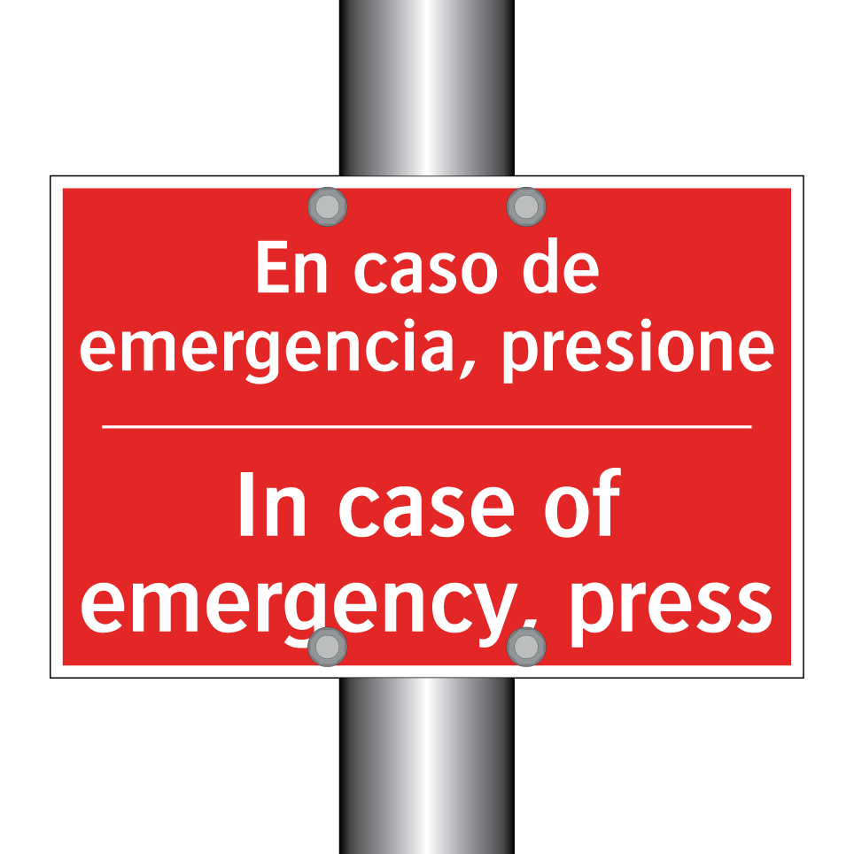 En caso de emergencia, /.../ - In case of emergency, press
