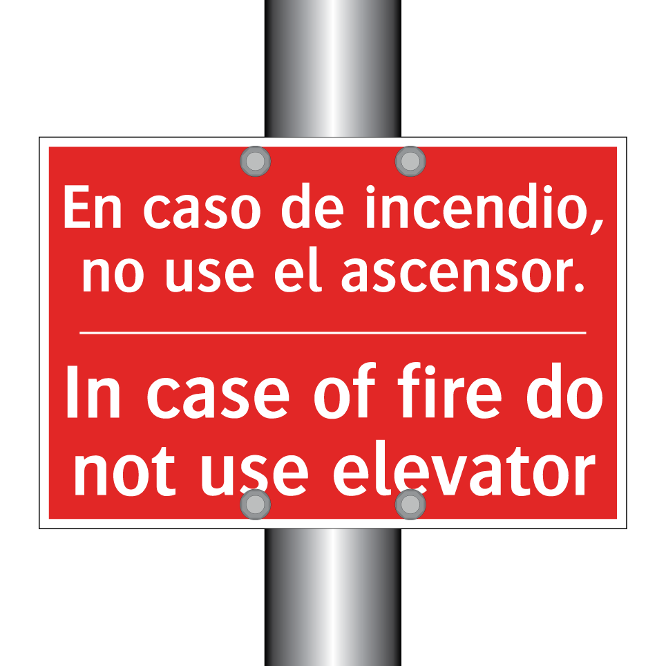 En caso de incendio, no use /.../ - In case of fire do not use /.../