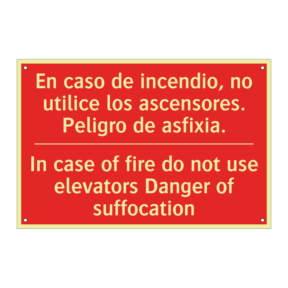 En caso de incendio, no /.../ - In case of fire do not use /.../