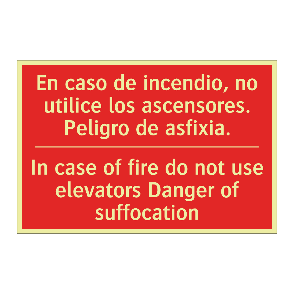 En caso de incendio, no /.../ - In case of fire do not use /.../