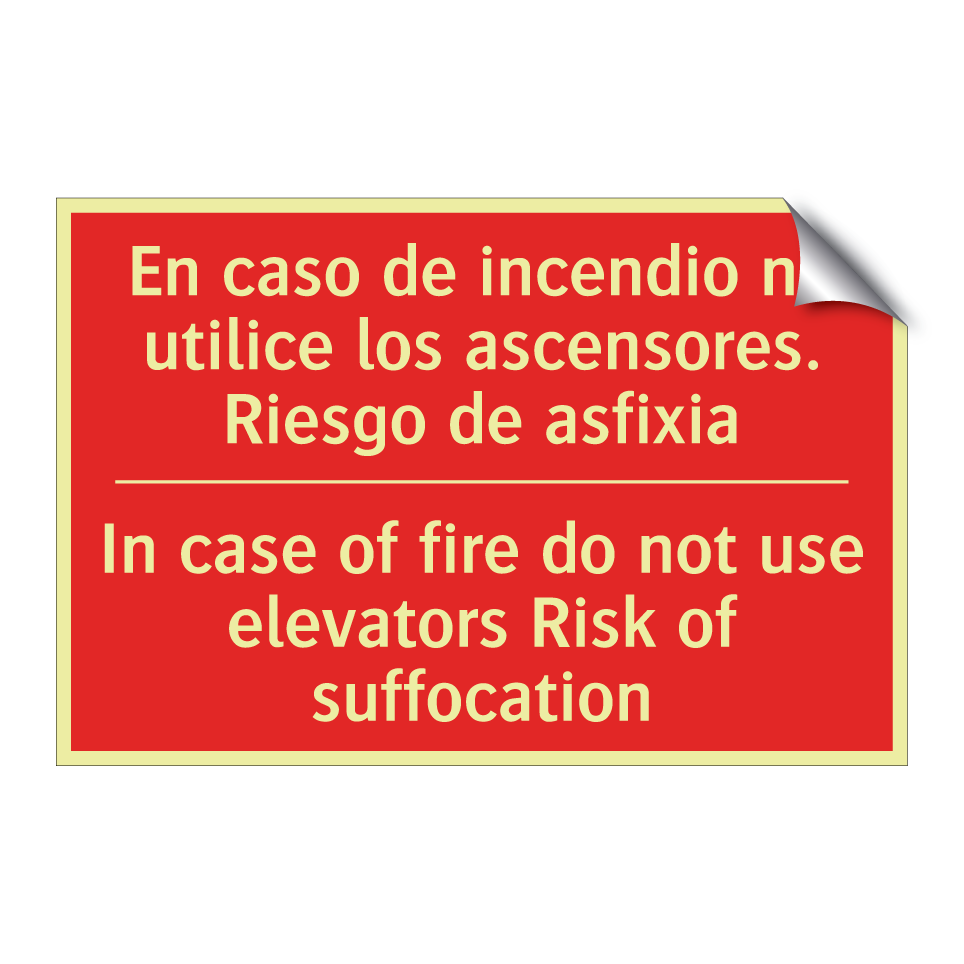 En caso de incendio no /.../ - In case of fire do not use /.../