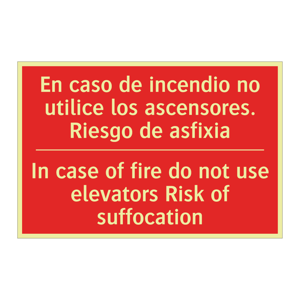 En caso de incendio no /.../ - In case of fire do not use /.../