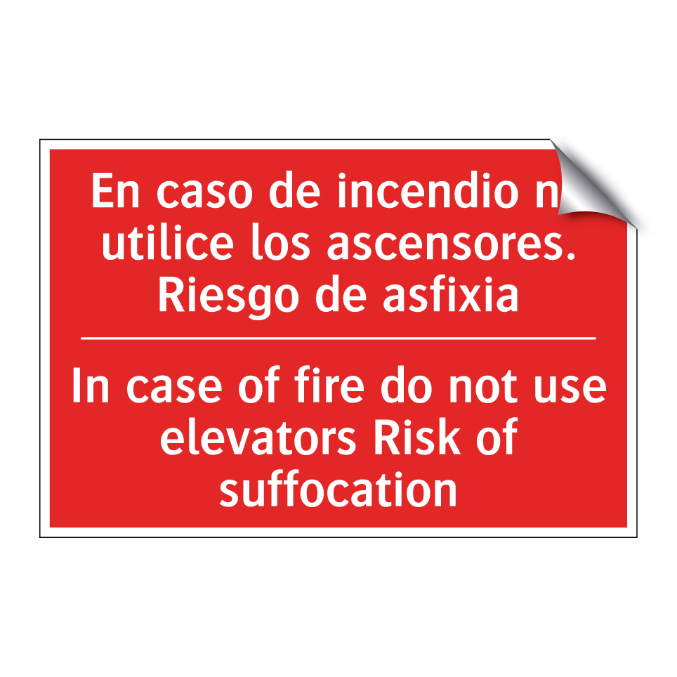 En caso de incendio no /.../ - In case of fire do not use /.../