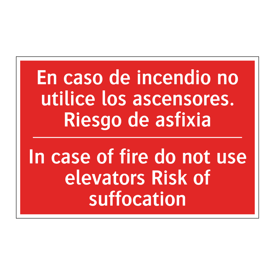 En caso de incendio no /.../ - In case of fire do not use /.../