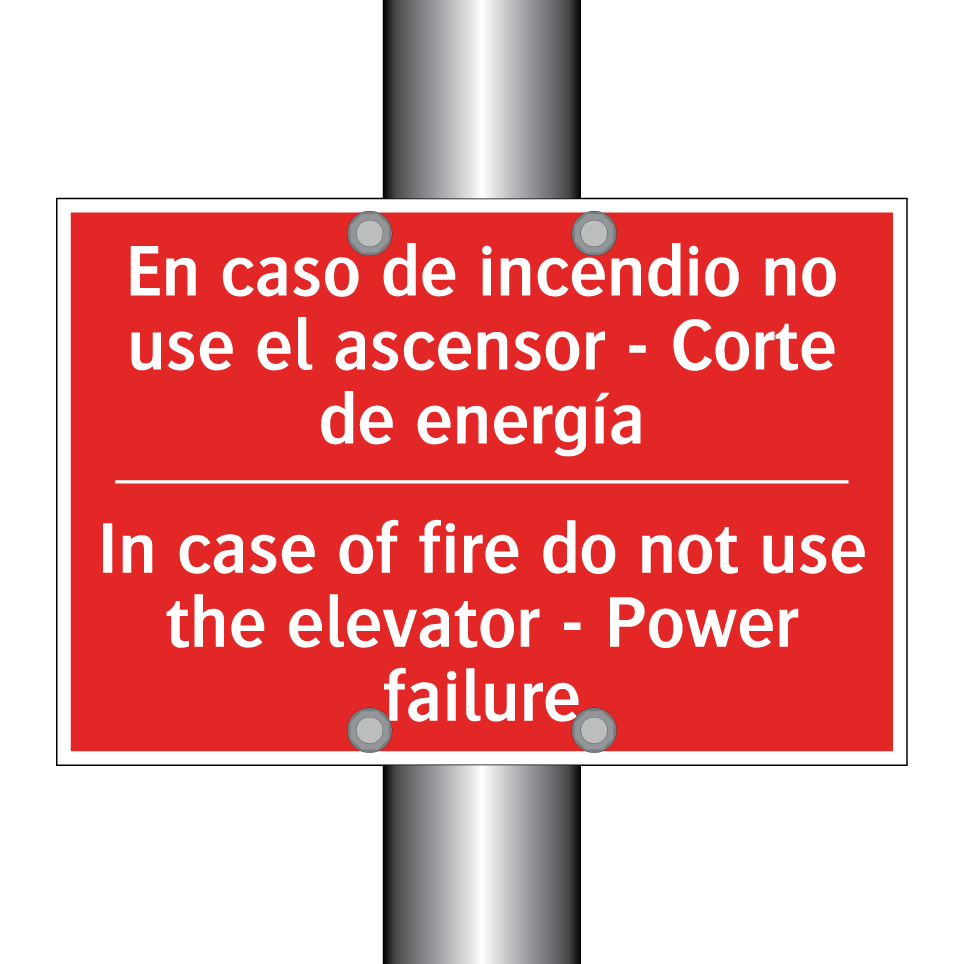 En caso de incendio no use el /.../ - In case of fire do not use /.../